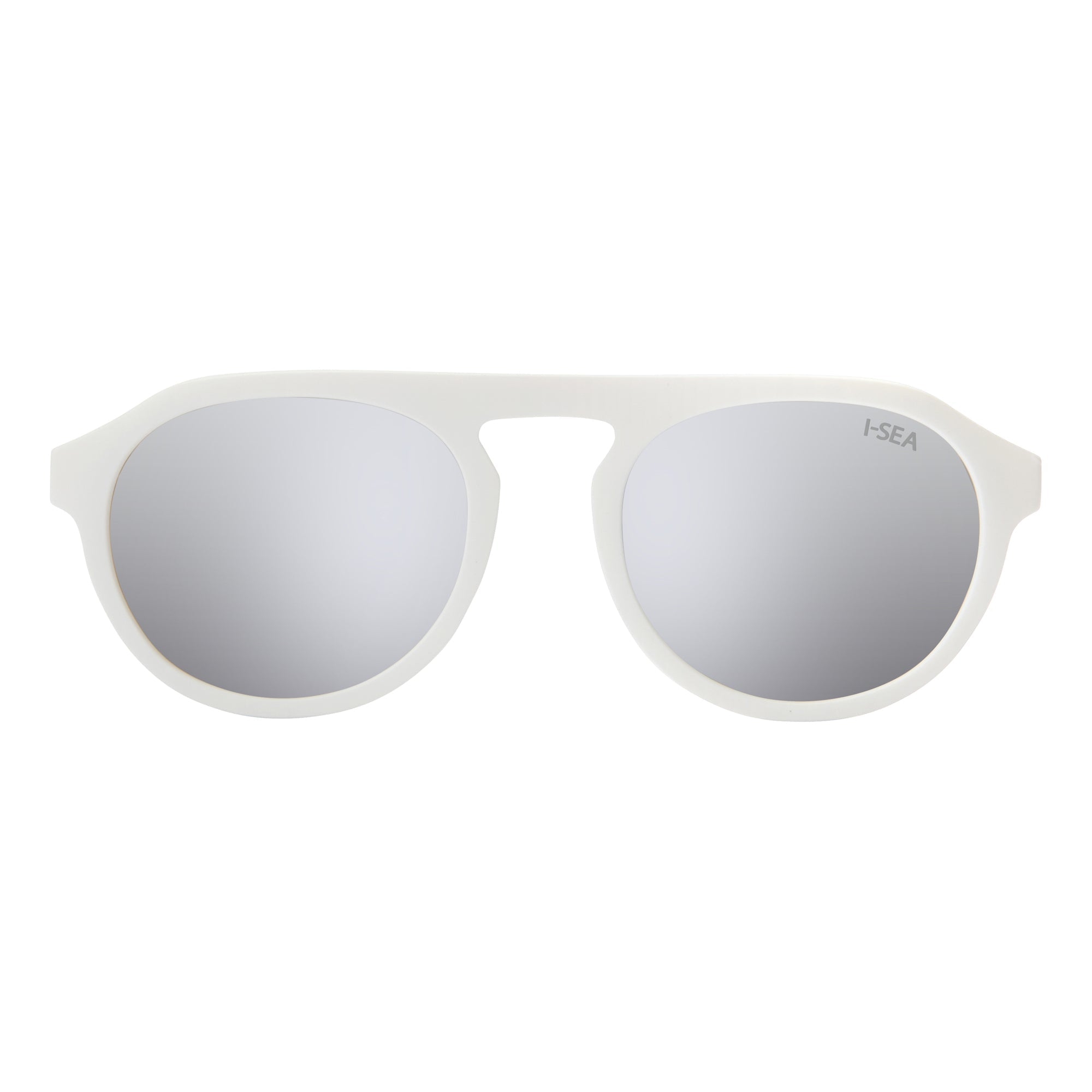 WHITE / SILVER MIRROR POLARIZED LENS