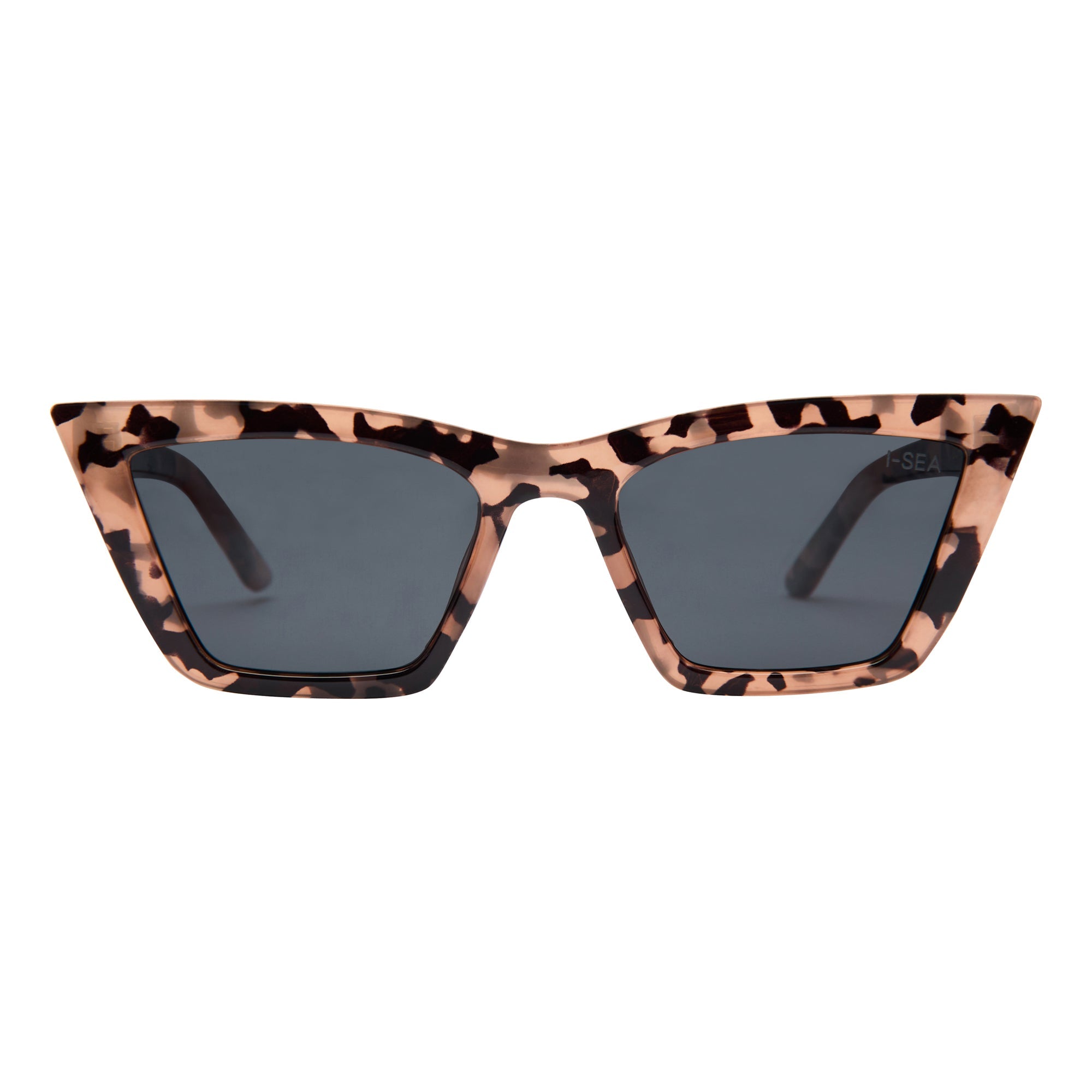 Sunglasses with a leopard print frame on a white background.
BLONDE TORT / SMOKE POLARIZED LENS