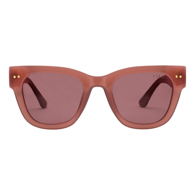 Brown sunglasses with a white background.
DUSTY ROSE / PLUM POLARIZED LENS