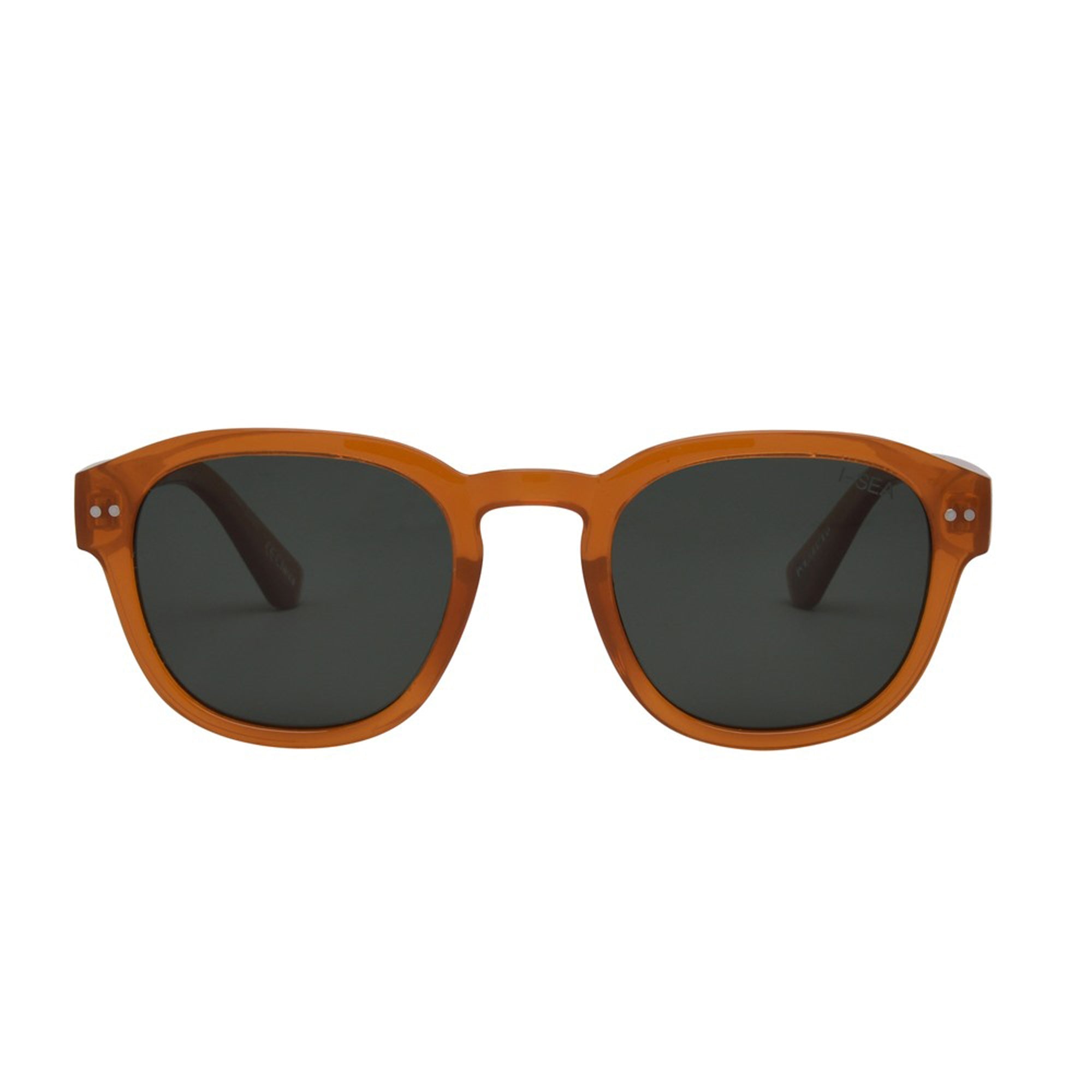 Sunglasses with brown frame and dark lenses on a white background.
SUNSHINE / G15 POLARIZED LENS
