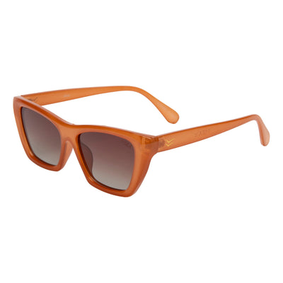 Orange sunglasses with gradient lenses on a white background
APRICOT / BROWN POLARIZED LENS