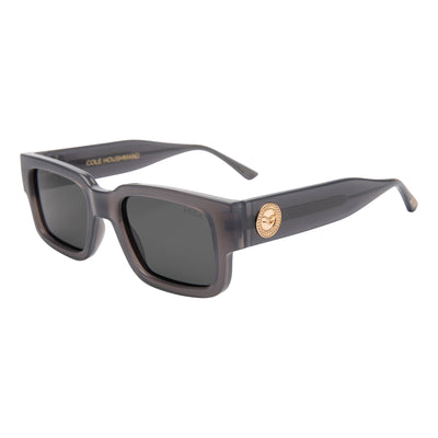 Sunglasses with a brand logo on a white background.
GREY / SMOKE POLARIZED LENS