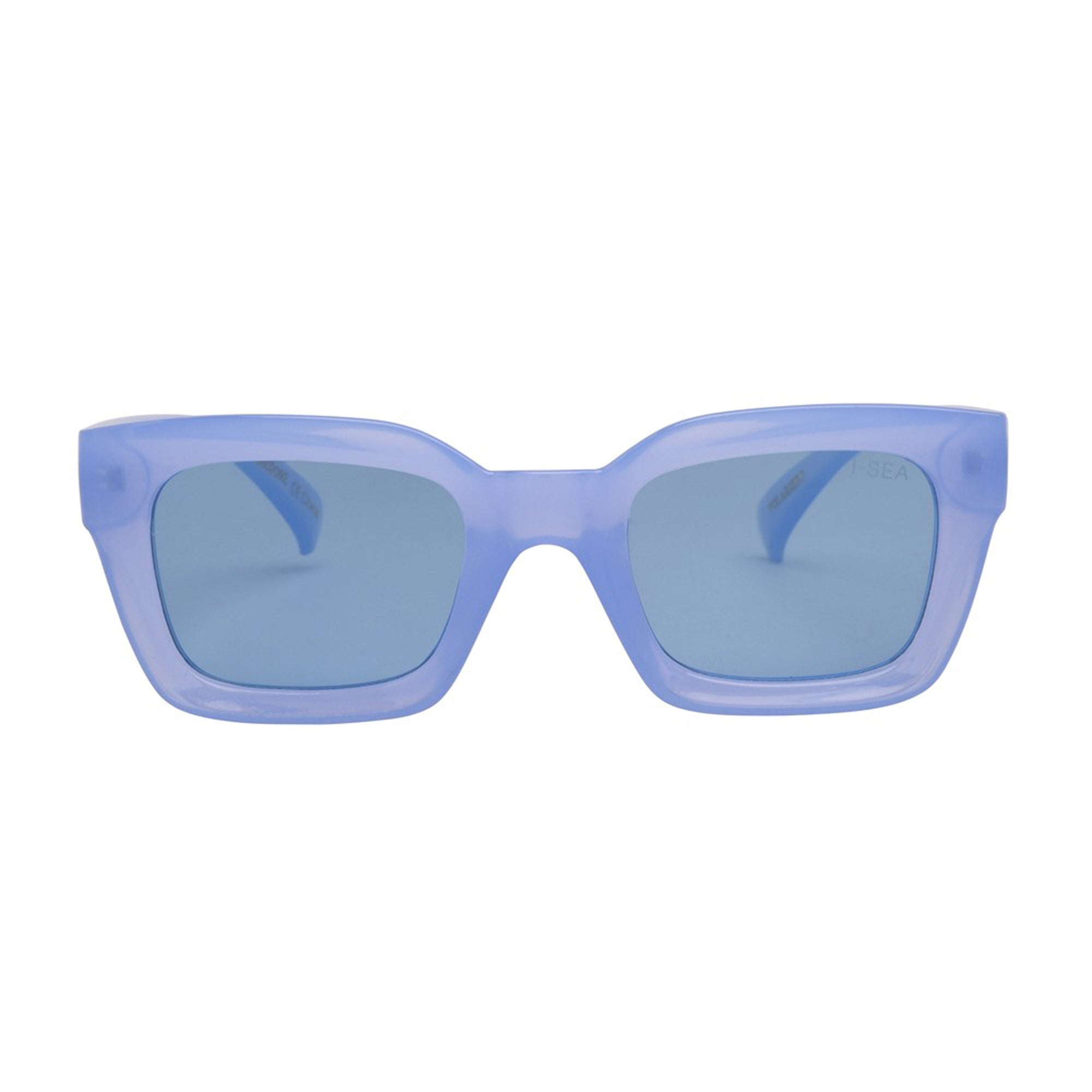 Blue sunglasses with a gradient frame on a white background.
PERI / PERI LENS