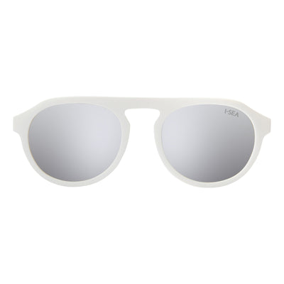 WHITE / SILVER MIRROR POLARIZED LENS