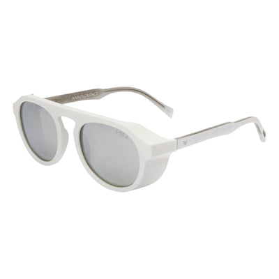 WHITE / SILVER MIRROR POLARIZED LENS