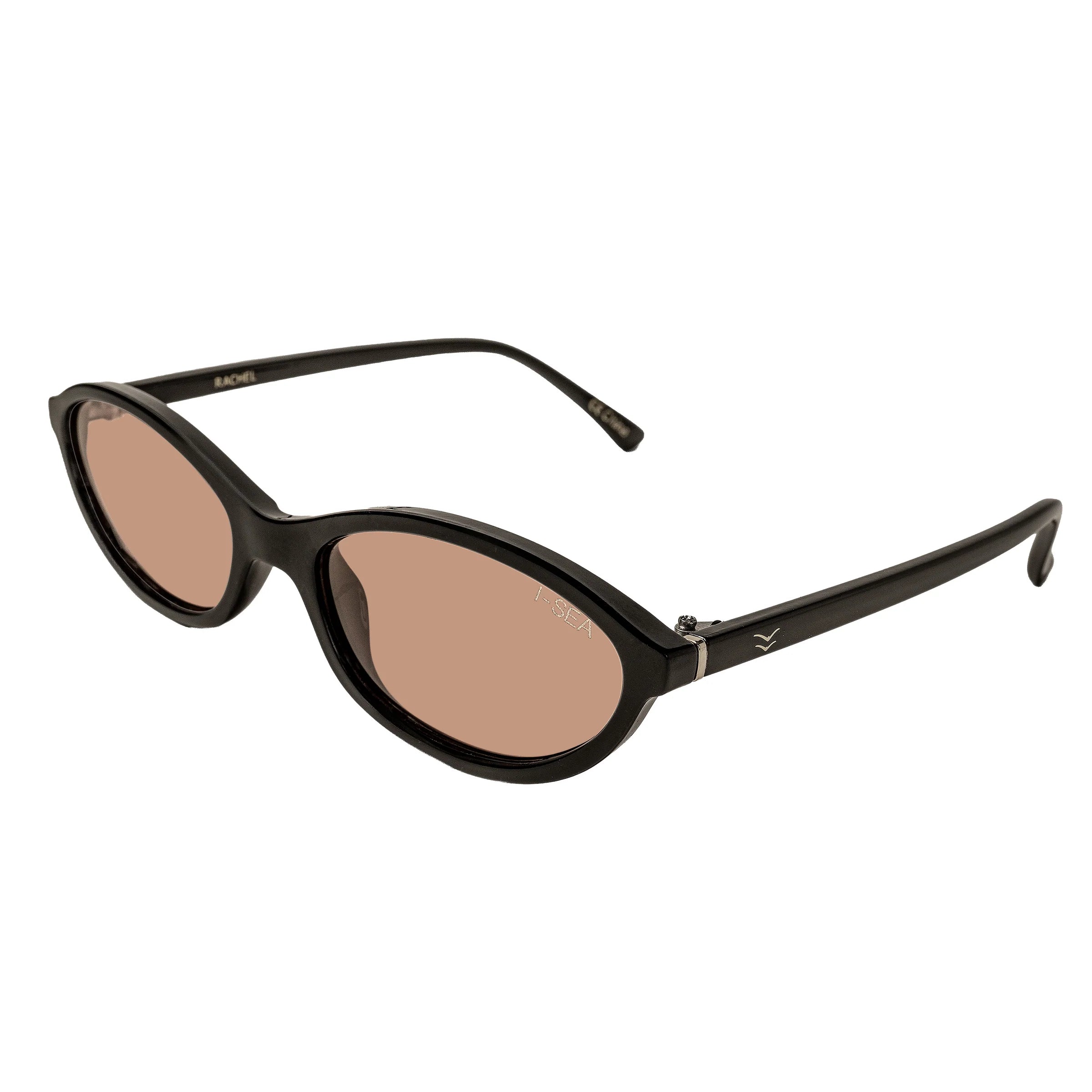 Black sunglasses with brown lenses on a white background.
BLACK / COCOA POLARIZED LENS