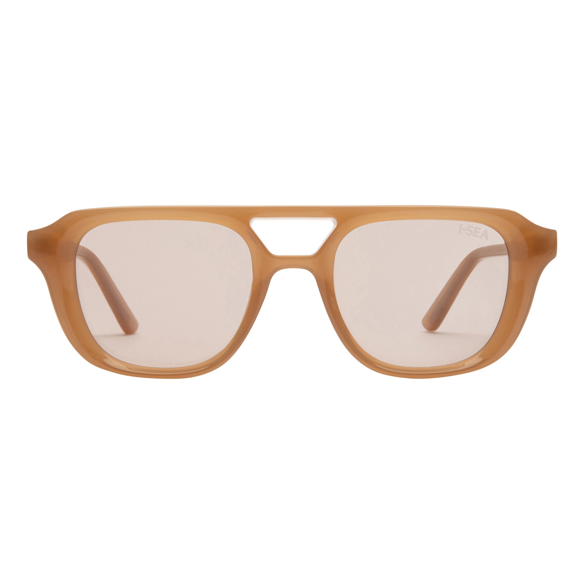 Brown sunglasses with a white background.
PROSECCO / MELON LENS
