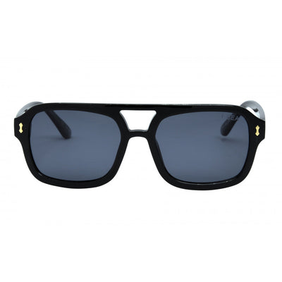 Black sunglasses with a white background.
BLACK / SMOKE POLARIZED LENS