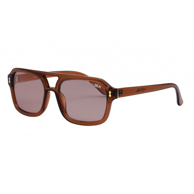 Brown sunglasses with a white background.
TAUPE / BROWN POLARIZED LENS