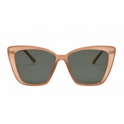 Sunglasses with brown frame and dark lenses on a white background.
Tan / Green G15 Polarized