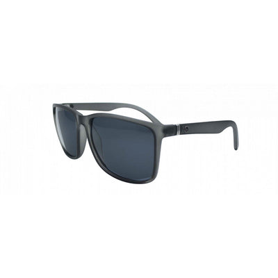 Sunglasses with dark lenses and gray frame on a white background.
GREY / SMOKE POLARIZED LENS